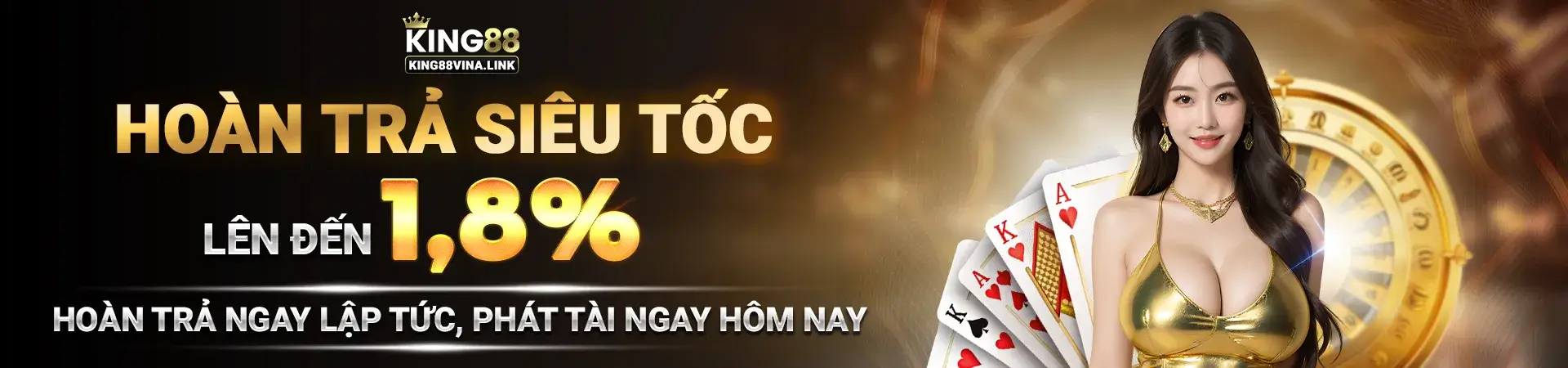 Nhà cái king881 khuyến mãi hoàn trả lên đến 1.8%